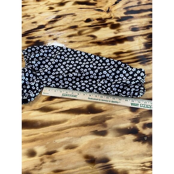 Pretty Garbage Women Floral Tied Crop Top Size Medium Boho Peasant Hippie Preppy - Picture 6 of 12